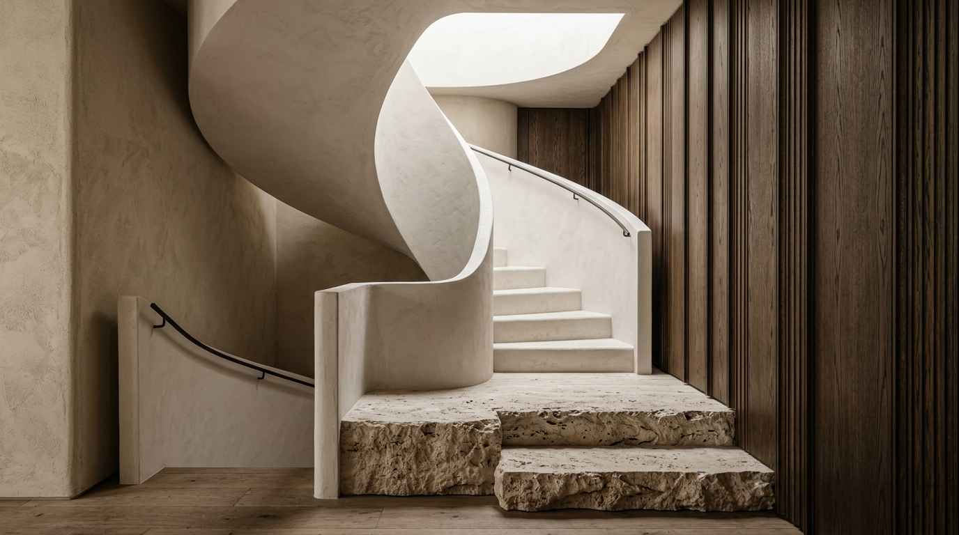 SCULPTURAL STAIR & PLINTH — ARCHITECTURAL DETAIL